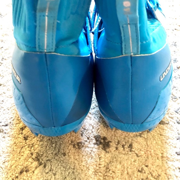 NEW: Men's UA C1N MC Blue Football Cleats … - Picture 8 of 10